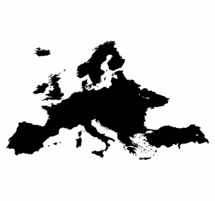 Vinylmatta världskarta europa - Tenstickers