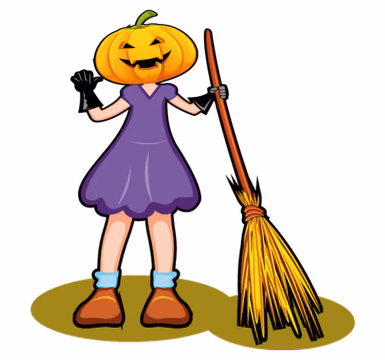 Vinylmatta barn halloweenillustration - Tenstickers