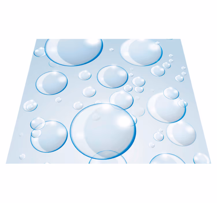 Vinylmatta badrum med sfäriska bubblor mönster - Tenstickers