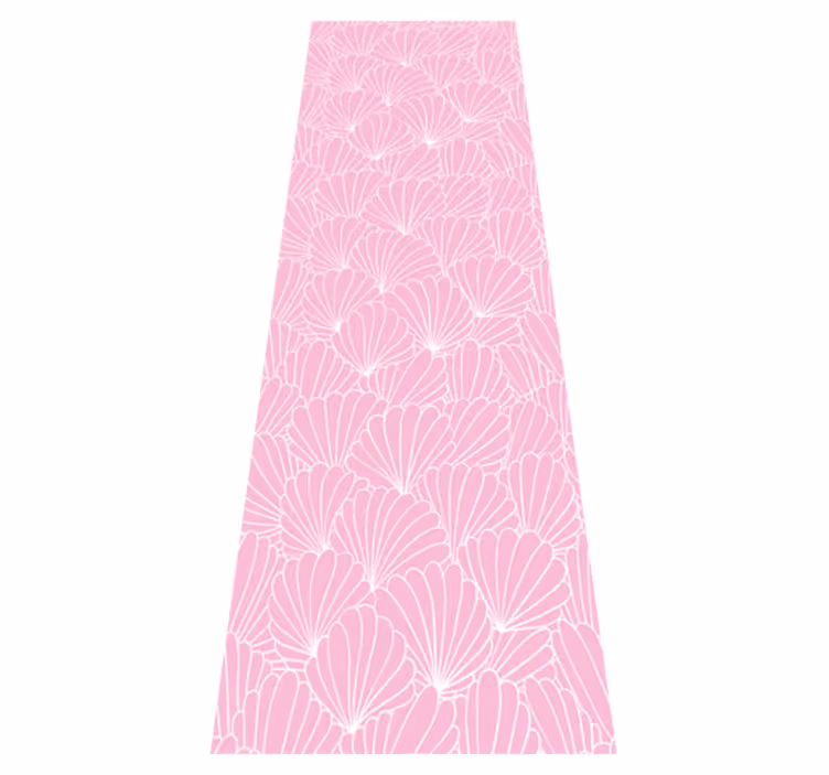 Vinylmatta badrum kawaii stil rosa snäckor - Tenstickers