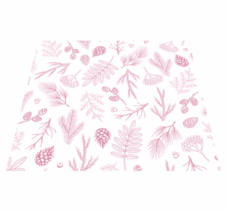 Vinylmatta badrum vit bakgrund med rosa furu - Tenstickers