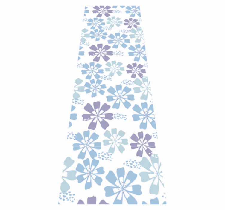 Vinylmatta badrum pastellblommönster - Tenstickers
