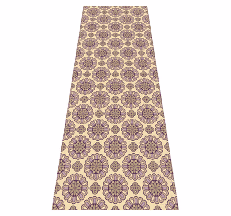 Vinylmatta badrum lila etnisk stil mandala - Tenstickers