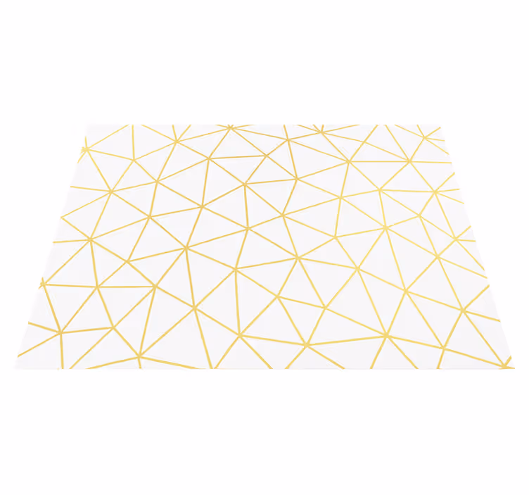 Vinylmatta geometrisk gyllene geometrisk prism mosaik - Tenstickers