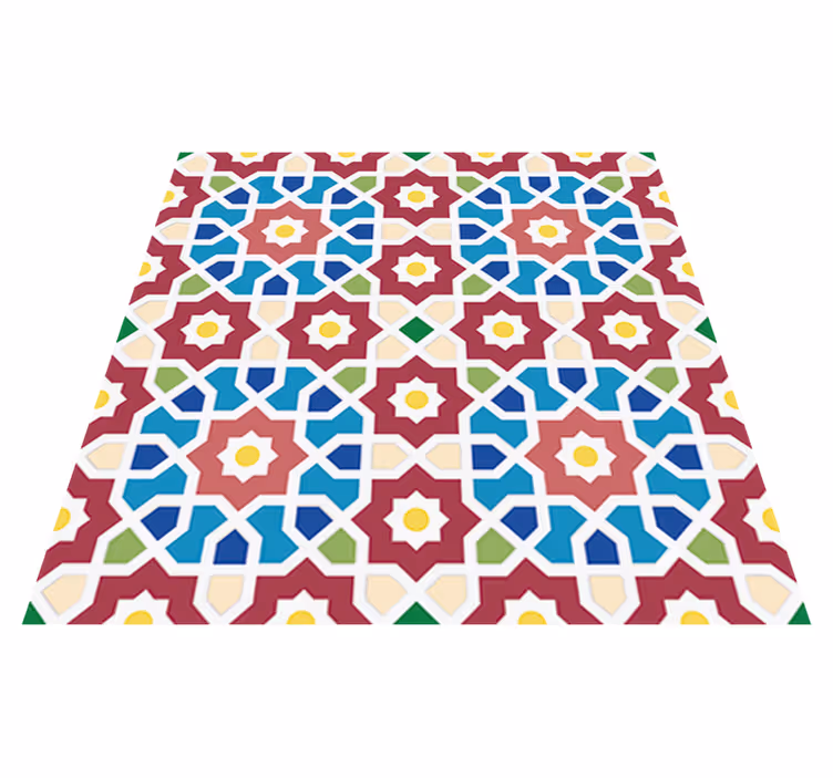 Vinylmatta badrum azulejo hydraulisk vägg arabisk - Tenstickers