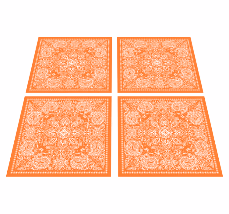 Vinylmatta badrum paisleyplattor - Tenstickers
