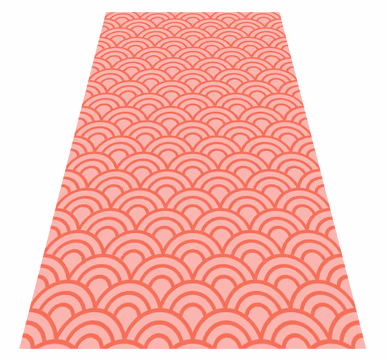 Vinylmatta badrum living coral pantone - Tenstickers