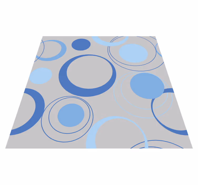 Vinylmatta badrum minimal blå bubblor - Tenstickers