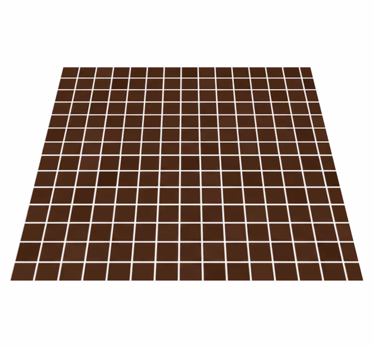 Vinylmatta badrum mini chokladbruna mosaikplattor - Tenstickers
