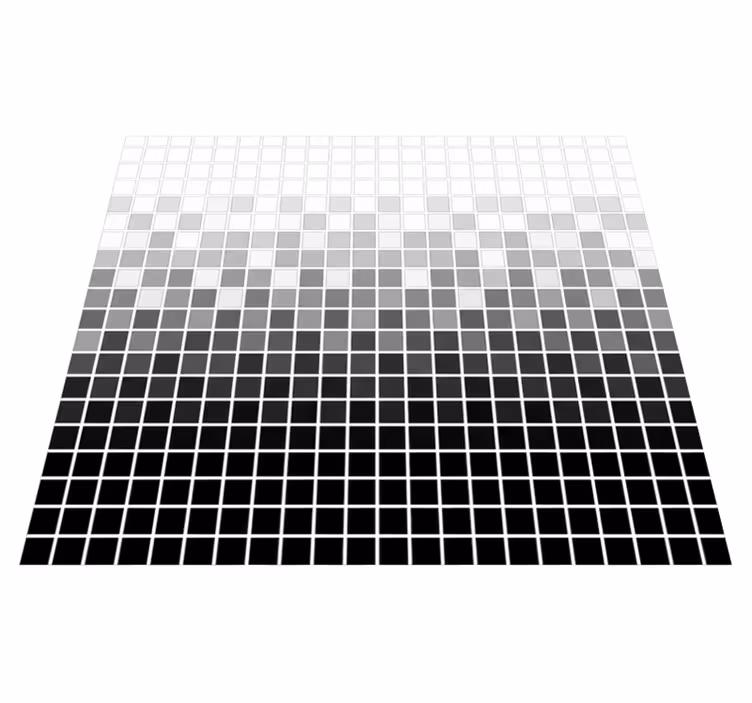 Vinylmatta badrum med miniatyr monokroma mosaiker - Tenstickers