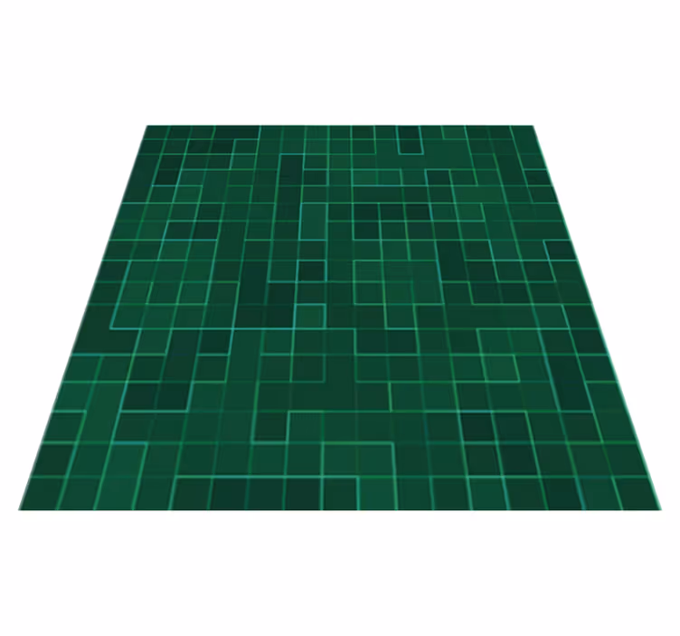 Abstract ljusgrön mosaik vinylmatta kök - Tenstickers