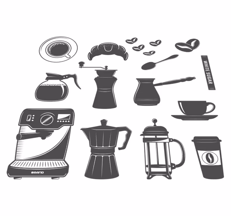 Vinylmatta kök kaffeset meny - Tenstickers