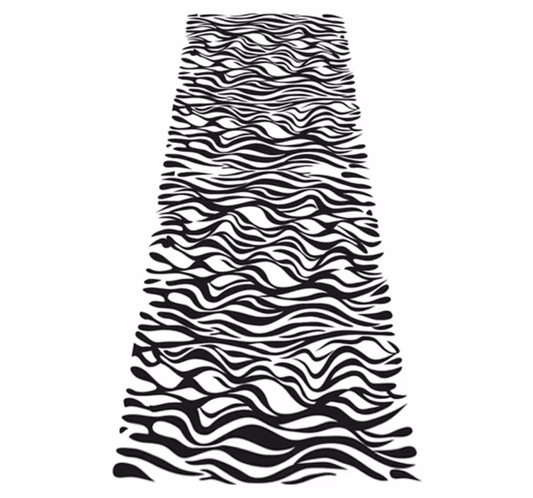 Vinylmatta kök zebra bakgrund kylskåp - Tenstickers