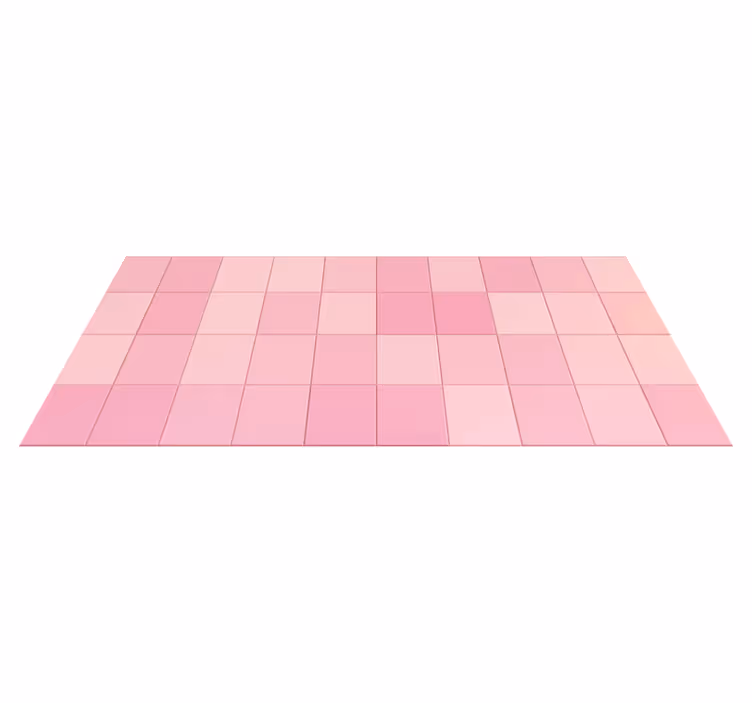 Vinylmatta kök rosa fyrkantiga plattor - Tenstickers