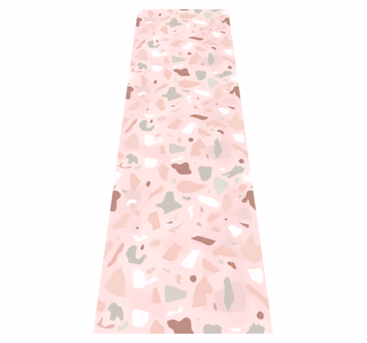Vinylmatta kök rosa nyanser terrazzo mönster - Tenstickers