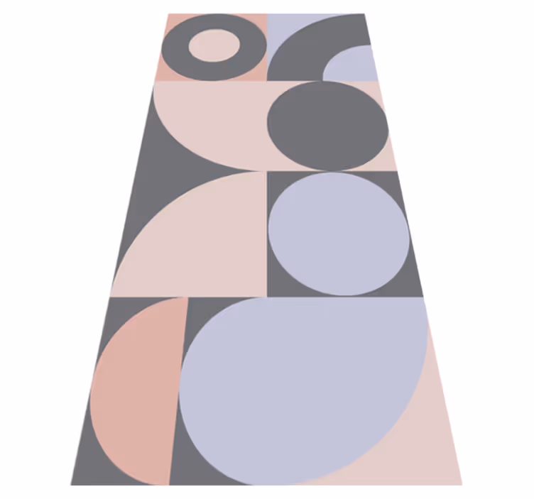Vinylmatta kök geometriska cirklar mönster - Tenstickers
