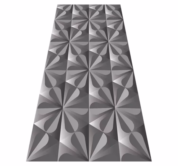 Vinylmatta kök vintage geometriskt blommönster - Tenstickers