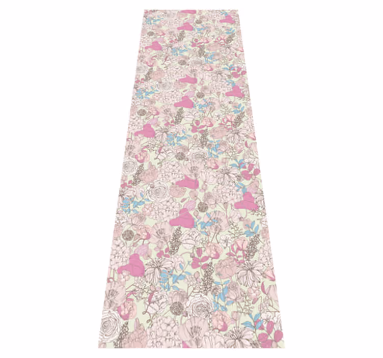Vinylmatta sovrum floral grandmillenial stil - Tenstickers