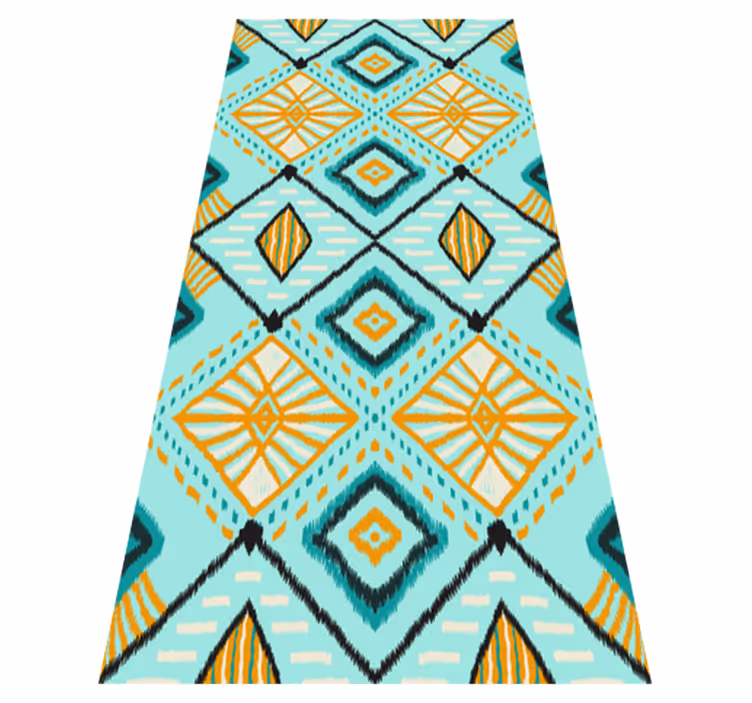 Vinylmatta sovrum afrikansk stil abstrakt geometrisk design - Tenstickers