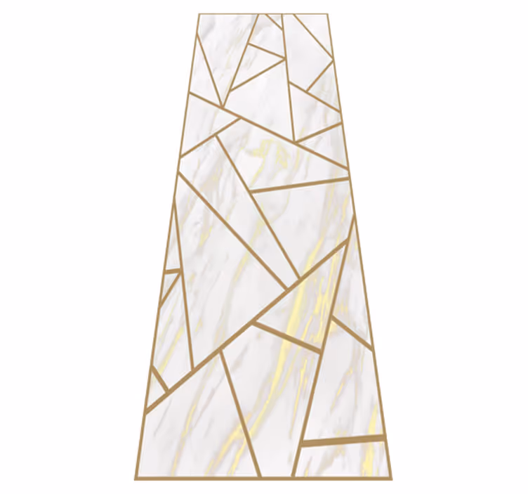 Vinylmatta studera marmor geometrisk mosaik - Tenstickers