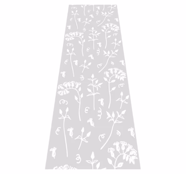 Vinylmatta studera ritade blommor - Tenstickers