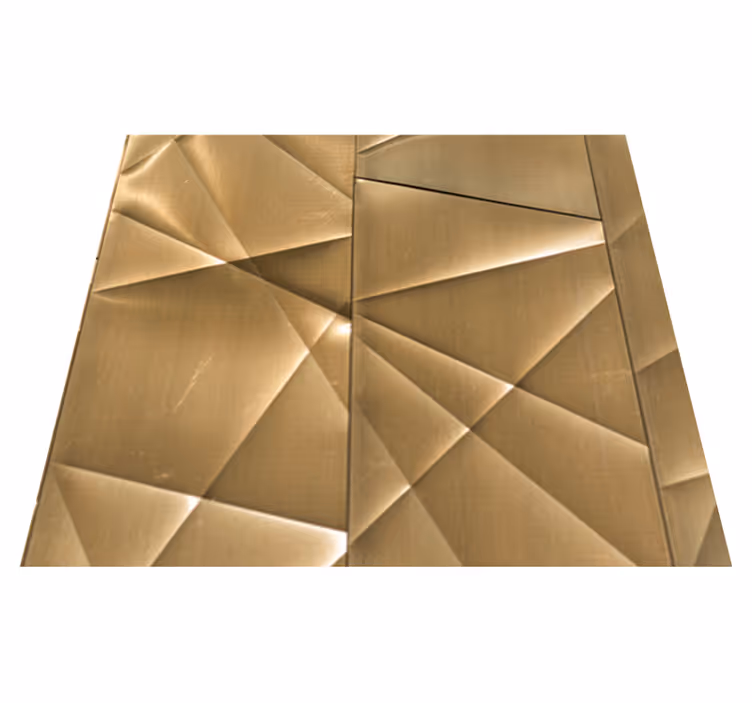 Vinylmatta studera 3d guldpolygontextur - Tenstickers