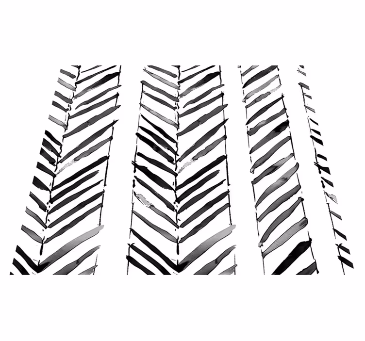 Vinylmatta studera svartvit geometrisk design - Tenstickers