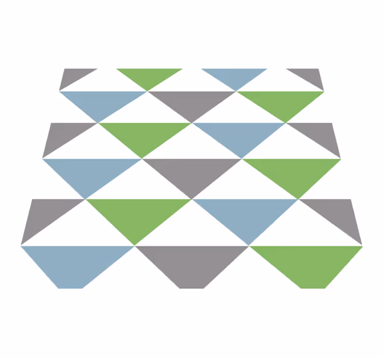 Vinylmatta studera färgglada pastelltrianglar - Tenstickers