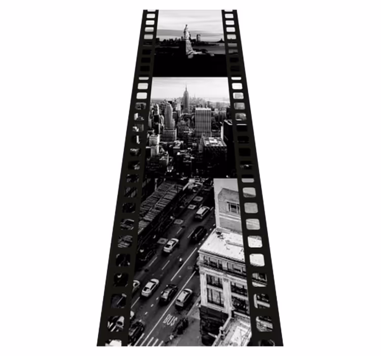 Vinylmatta sovrum nyc fototape collage - Tenstickers