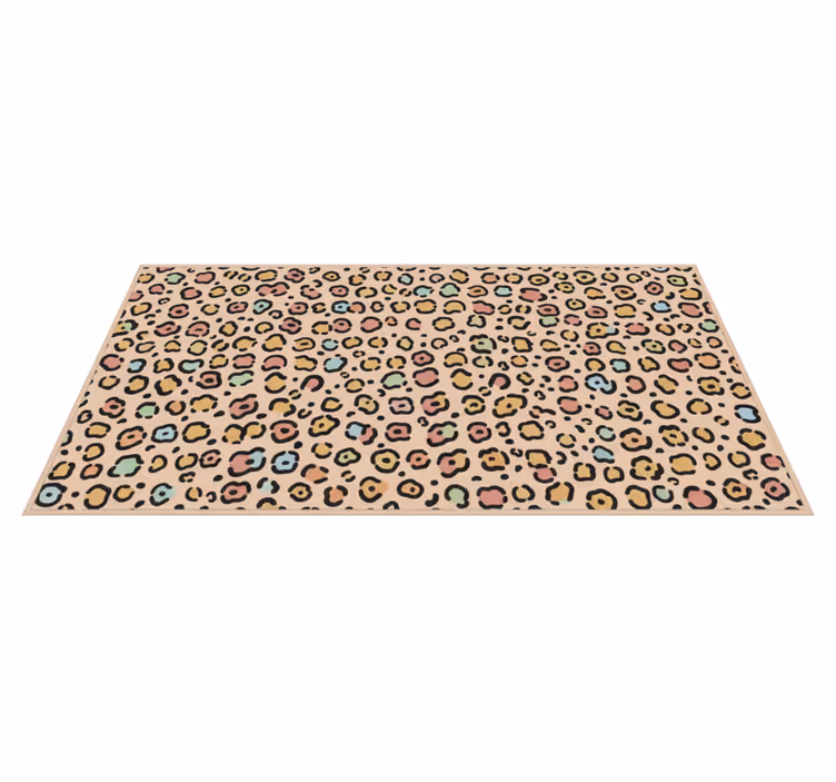 Vinylmatta sovrum leopardpastellfärgad tryck - Tenstickers