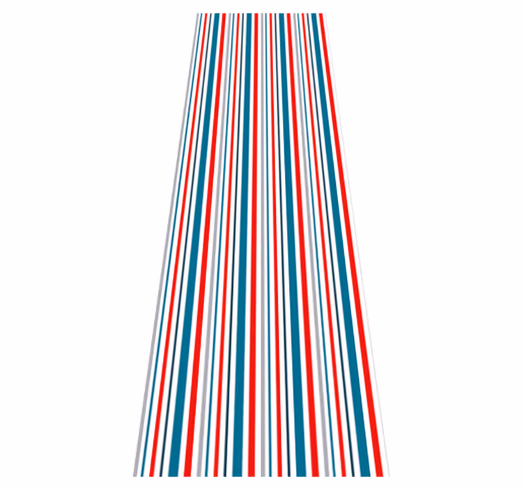 Vinylmatta sovrum marin retro randig design - Tenstickers