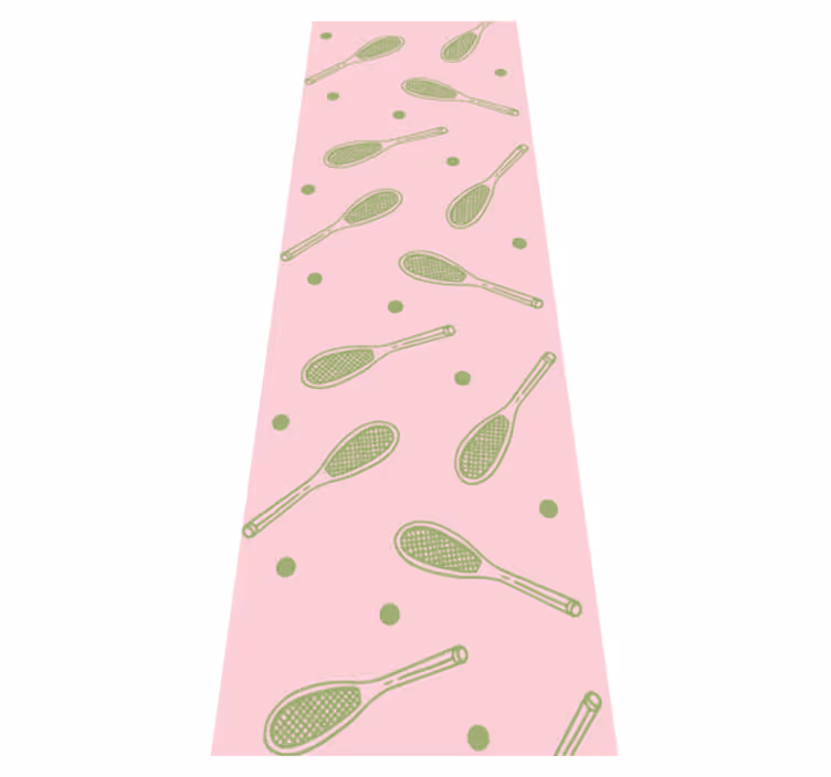 Vinylmatta sovrum sömlösa tennisrackets design - Tenstickers