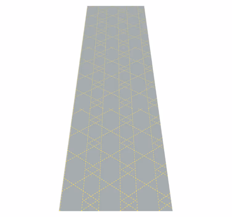 Vinylmatta sovrum pantone origami trianglar - Tenstickers