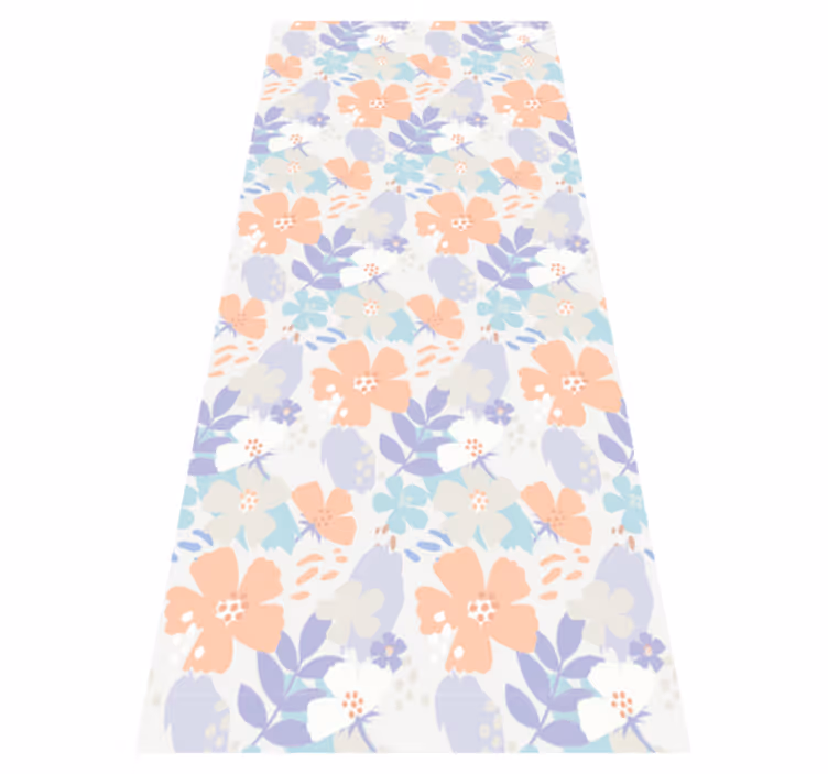 Vinylmatta sovrum nordic stil original blommor - Tenstickers