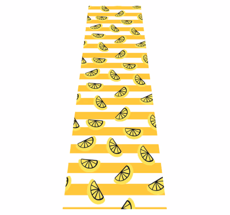 Vinylmatta sovrum med citronsymboler design - Tenstickers