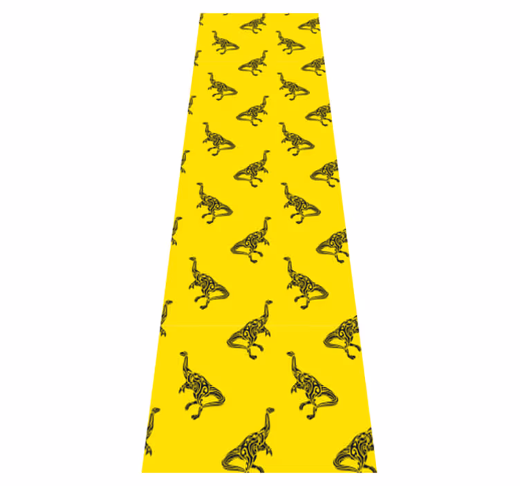 Vinylmatta sovrum brachiosaurus symboler på gult - Tenstickers