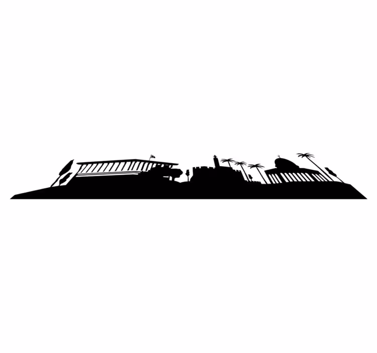 Vinylmatta sovrum jerusalem skyline - Tenstickers