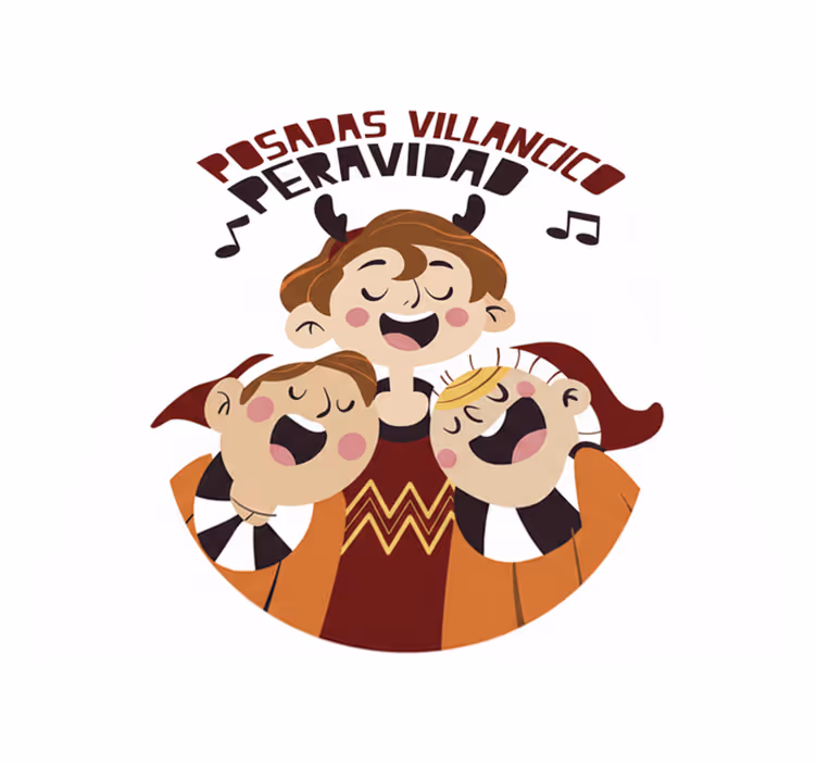 Vinylmatta sovrum posadas villancico jul - Tenstickers
