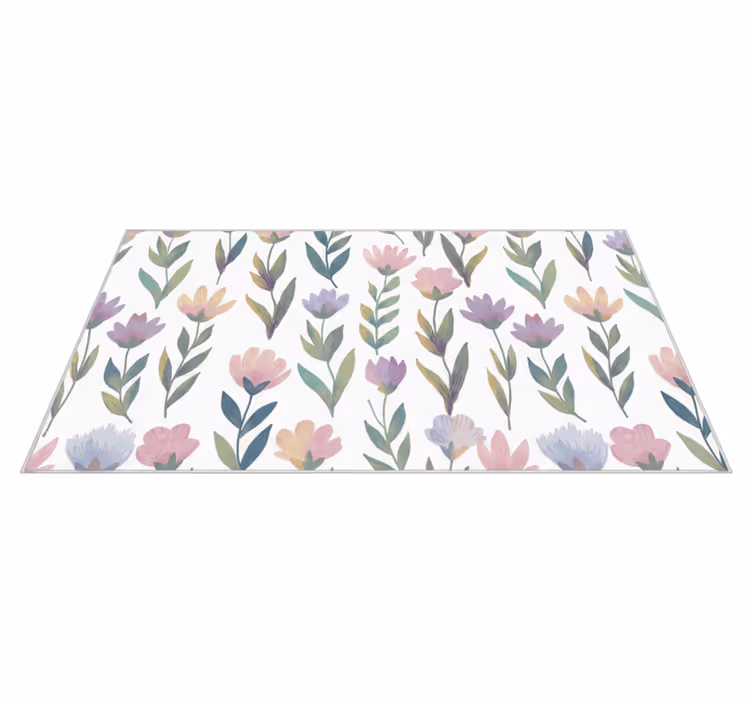 Vinylmatta sovrum nordic stil blommor väggdekal - Tenstickers
