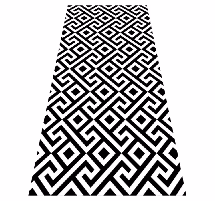 Vinylmatta scandinaviska svartvit geometrisk mönster - Tenstickers