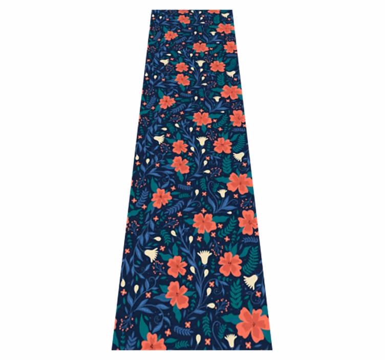 Vinylmatta scandinaviska nordiska konstblommor - Tenstickers