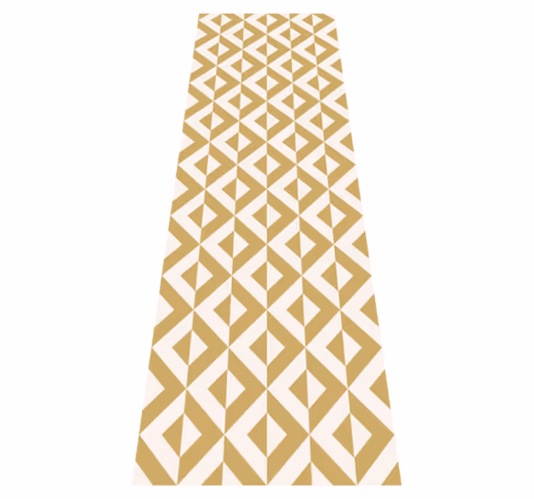Vinylmatta scandinaviska nordisk geometrisk senap - Tenstickers