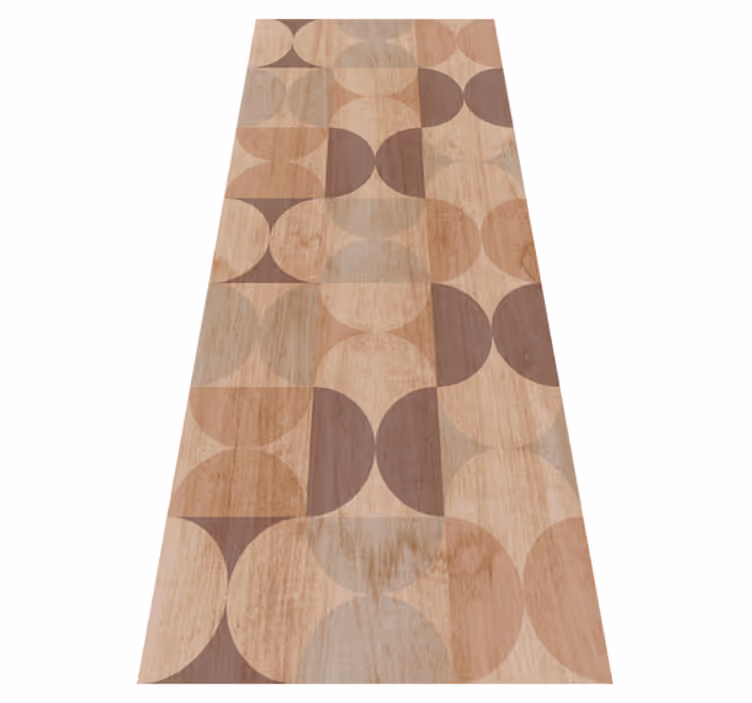 Vinylmatta scandinaviska brun geometrisk trädesign - Tenstickers