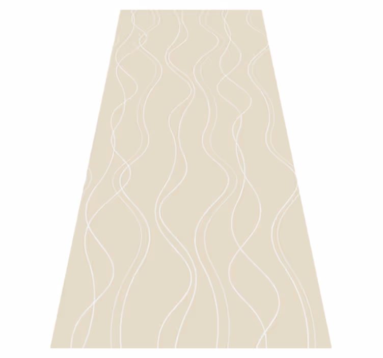 Vinylmatta scandinaviska vit och beige konstmönster - Tenstickers