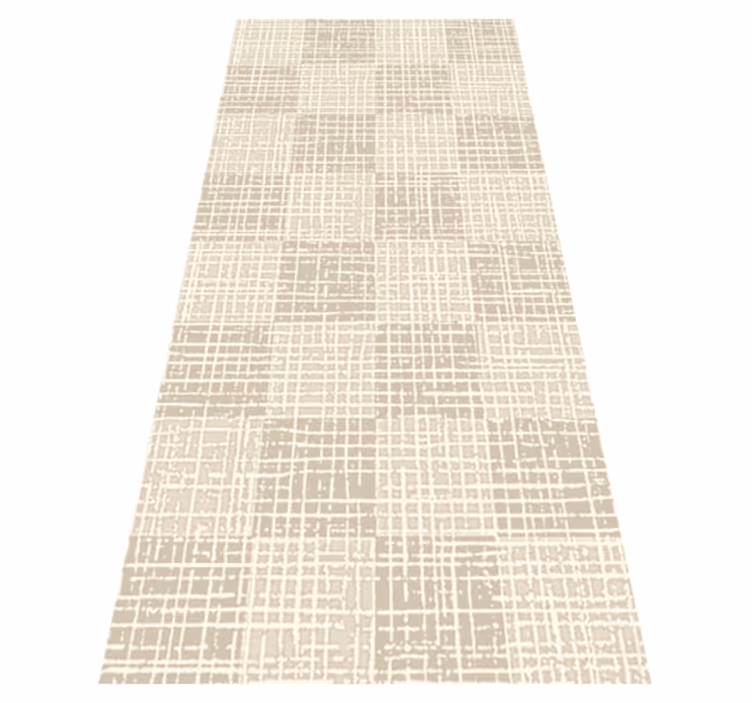 Vinylmatta scandinaviska beige fyrkantig mönster - Tenstickers