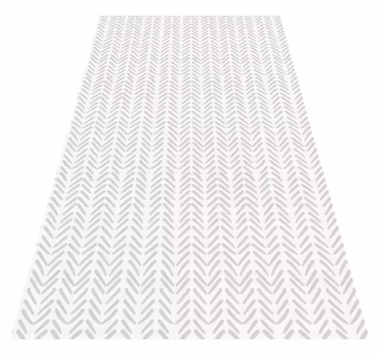 Vinylmatta scandinaviska grå abstrakta linjer zigzag - Tenstickers