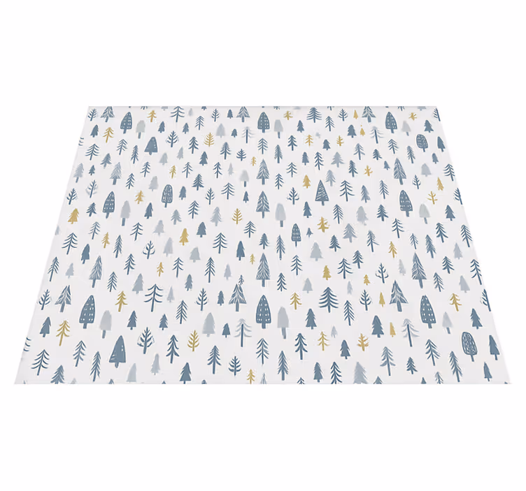 Vinylmatta scandinaviska nordisk vinter skogsscen - Tenstickers