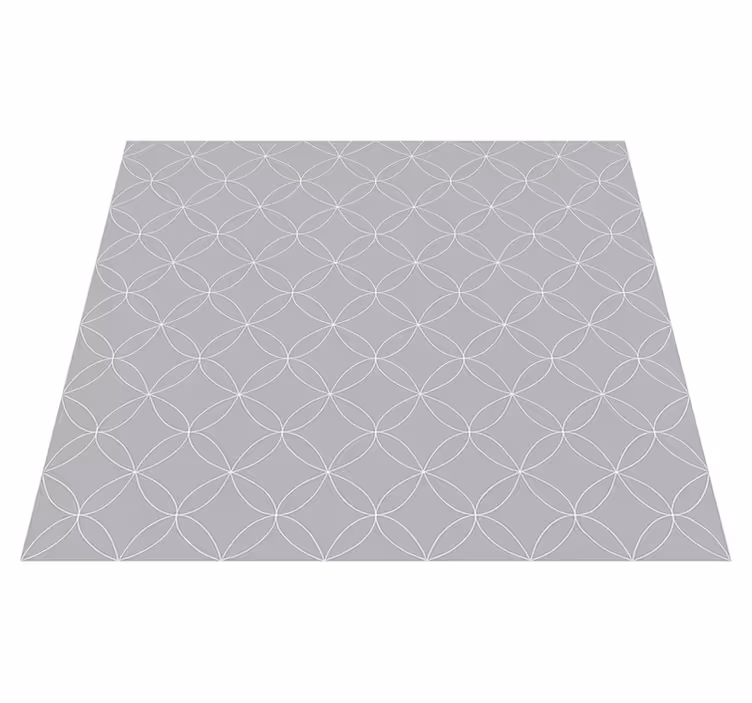 Vinylmatta scandinaviska grå geometriska abstrakta blommor - Tenstickers