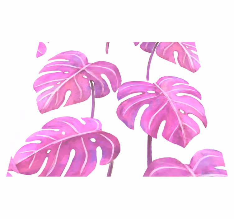 Vinylmatta natur rosa målad monstrosa - Tenstickers
