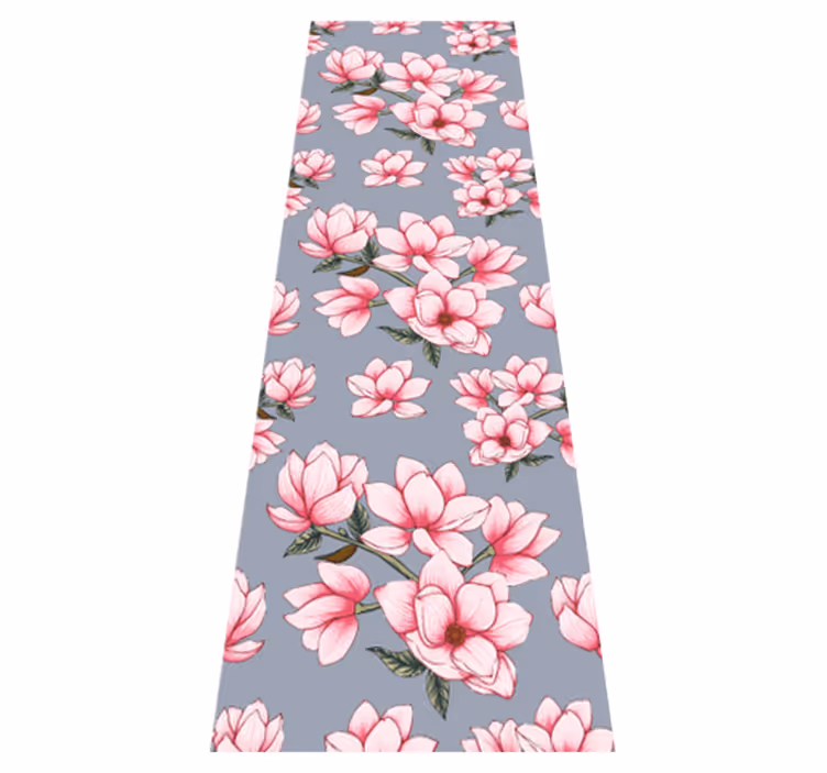 Vinylmatta natur tre vackra magnolior - Tenstickers